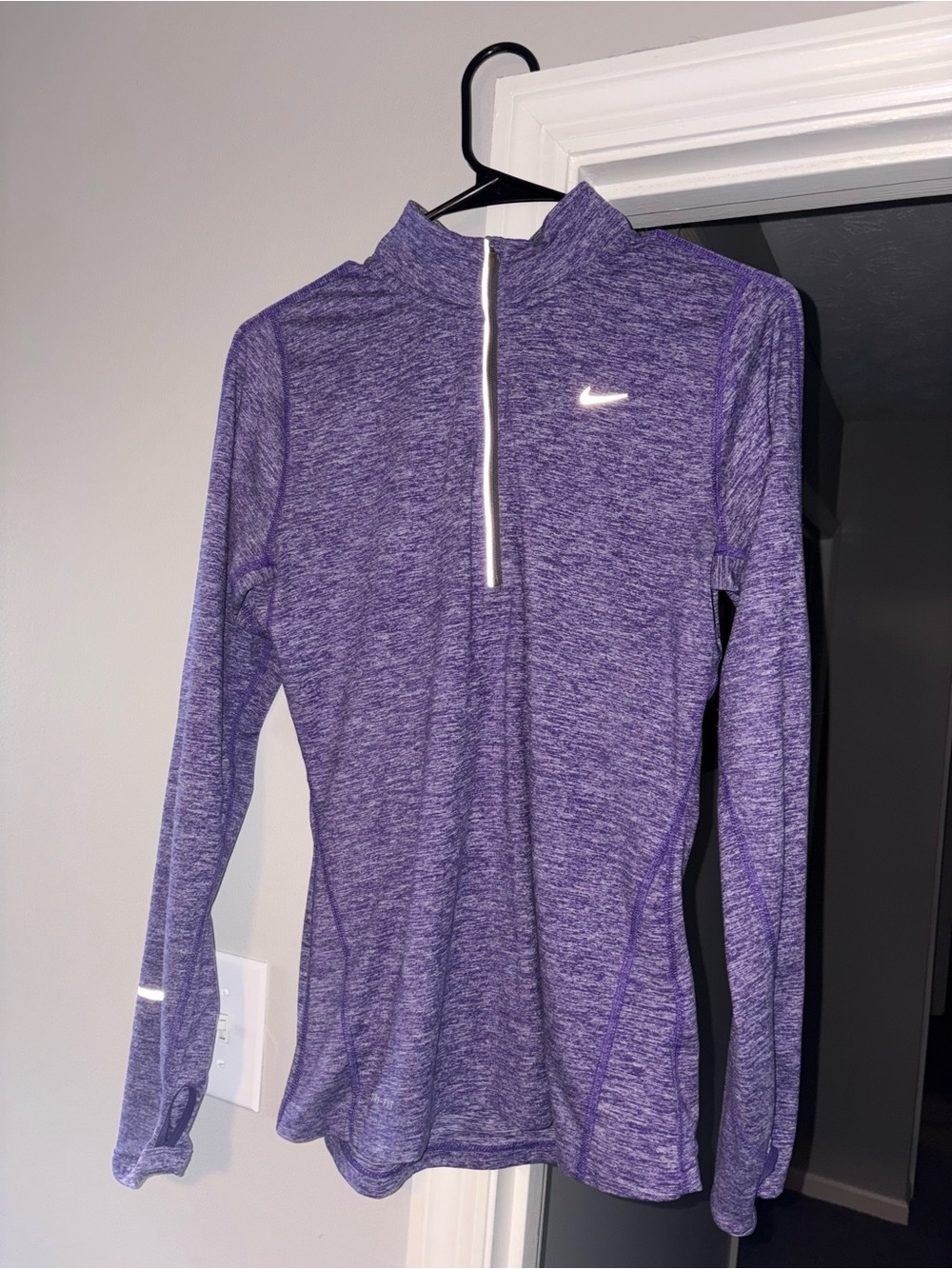 Nike Purple Heather Half-Zip Women's Performance Top